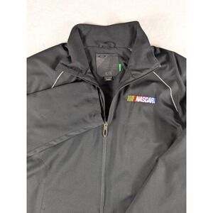 Oakley NASCAR Jacket Mens Large Black Full Zip Lightweight Racing Coat‎